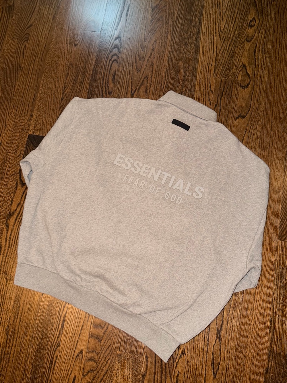 Fear of God Essentials Polo Sweatshirt Heather Grey Size Large